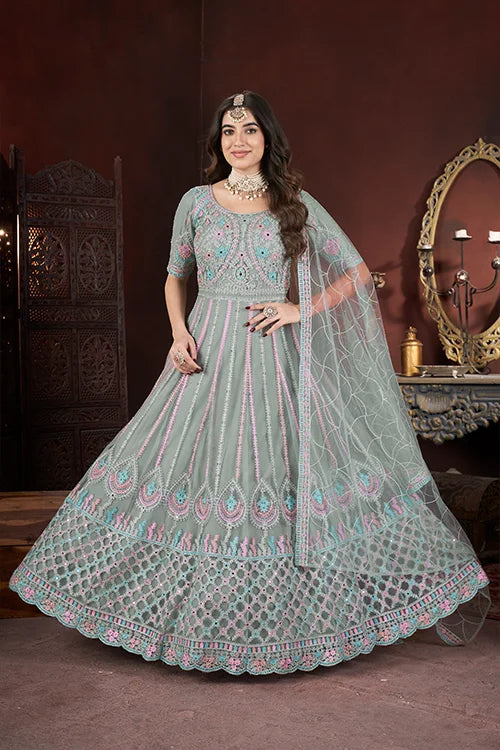 Embroidered gown for special occasions