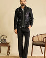 Trendy Designer Black Mirror Work Men's Bomber Jacket