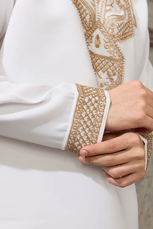 White Japanese Fabric Exclusive Kurta for Mens Wear