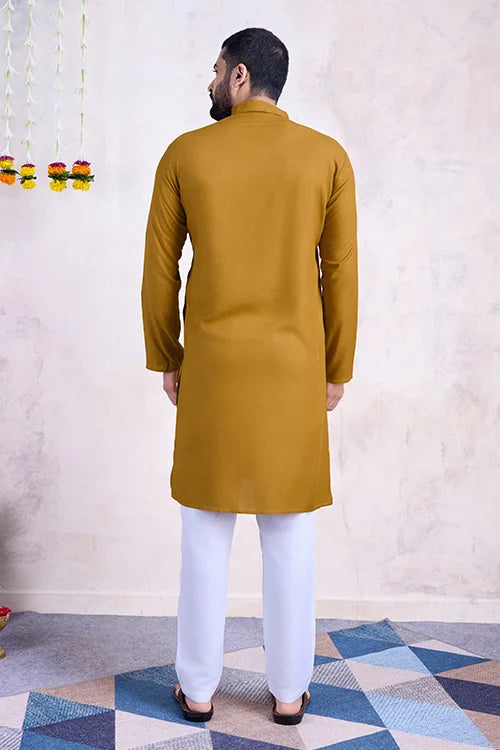 Yellow KUrta for Mens