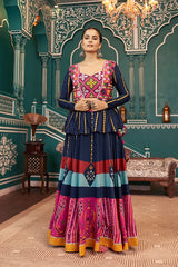 Multi Color Jacket Choli Set for Festive Wear