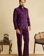 Trading Designer Wine Mirror Work Men's Bomber Jacket