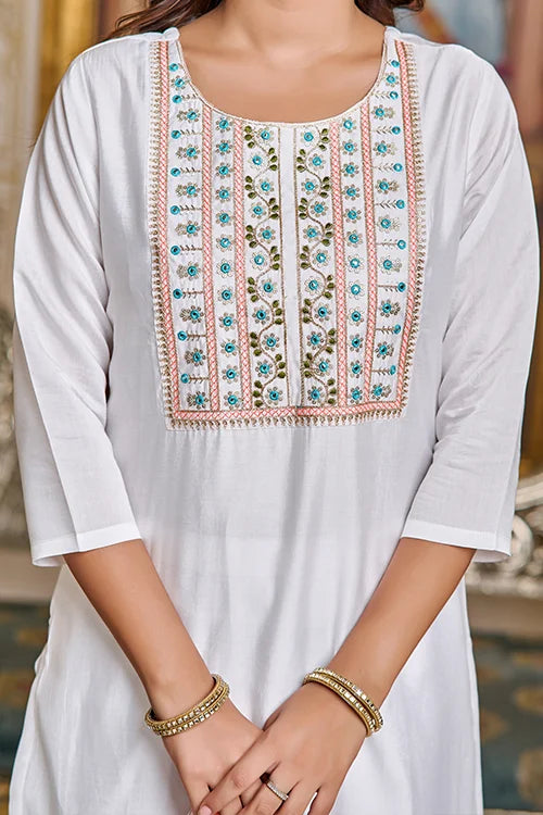 trendy embroidered kurti