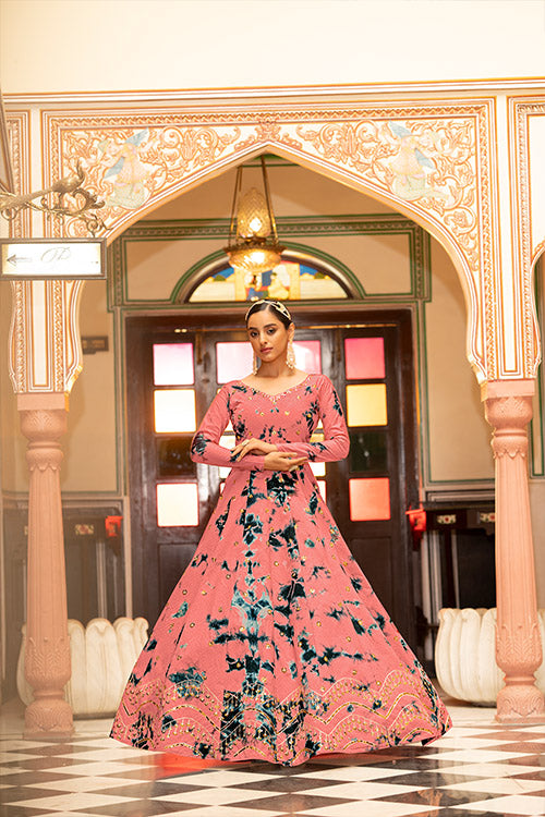  Embroidered Anarkali Gown