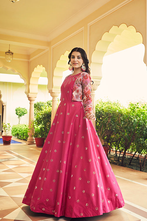 Rani Embroidered Anarkali Gown