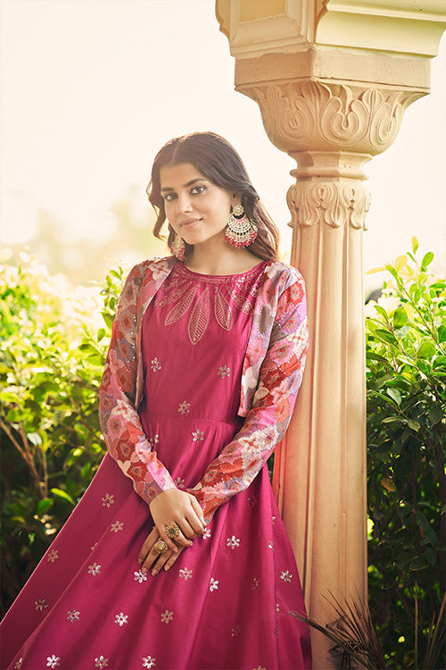 Rani Embroidered Anarkali Gown