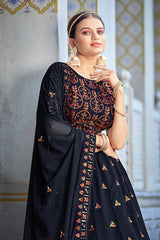 Exclusive Designer Navy Blue Traditional Ethnic Wear Lehenga Choli 153.2