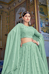 Pista Green Lehenga Choli