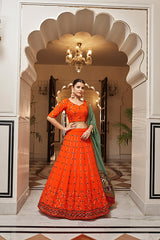 Orange Lehenga Choli