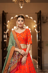 Orange Lehenga Choli