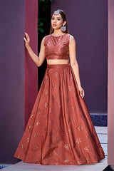Rust Orange Lehenga Choli